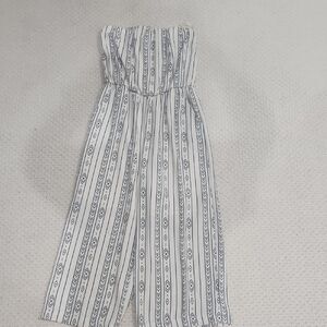 James Off-White and Black Patterned Jumpsuit